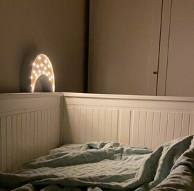 Wooden LED lamp Moon