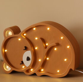 Wooden LED lamp Bear