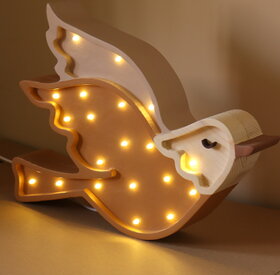 Wooden LED lamp Dove