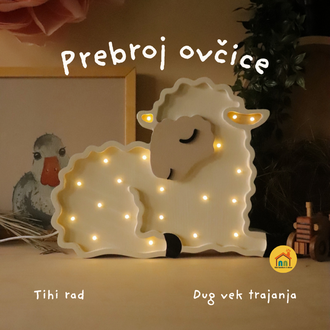 Wooden LED lamp Sheep