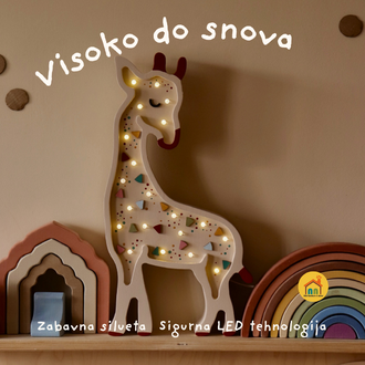 Wooden LED lamp Giraffe