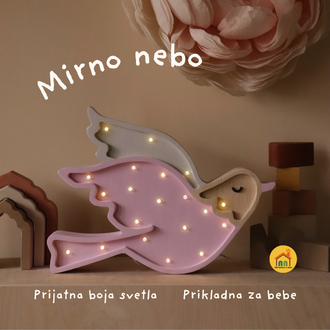 Wooden LED lamp Dove