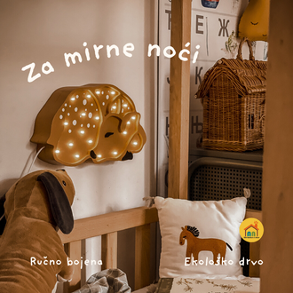 Wooden LED lamp Deer
