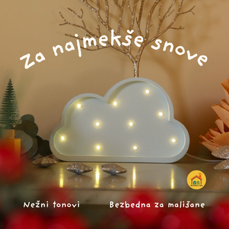 Wooden LED lamp Cloud