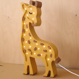 Drvena LED lampa Žirafa
