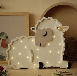 Wooden LED lamp Sheep