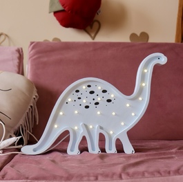 Drvena LED lampa Dinosaurus