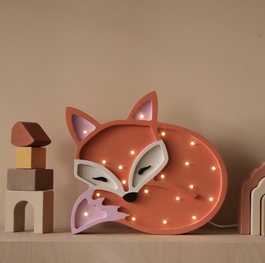 Wooden LED lamp Fox