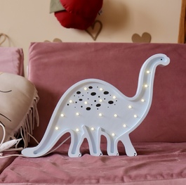 Drvena LED lampa Dinosaurus Plava