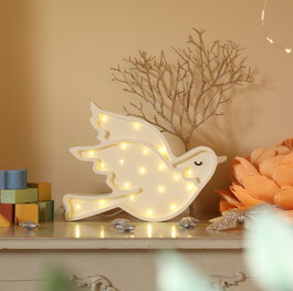 Wooden LED lamp Dove