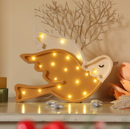 Wooden LED lamp Dove