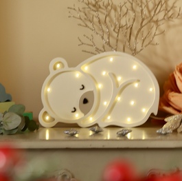 Wooden LED lamp Bear