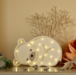 Wooden LED lamp Bear